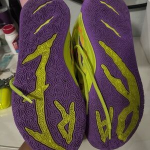 Vibrant Purple and Yellow Sneakers